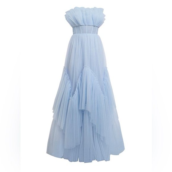 BCBG Jeanne Strapless Tulle Gown - Picture 6 of 7